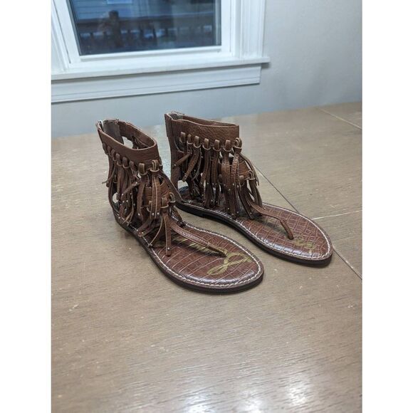 Sam Edelman Griffen Sandals women's size 6 black leather Bohemian Gladiator - Picture 3 of 9